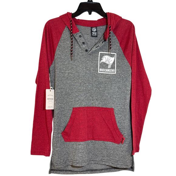 NWT NFL Team Apparel Small Buccaneers Sculpting Comfy Knitwear Collection Hoodie - Picture 1 of 9